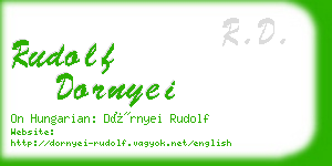 rudolf dornyei business card